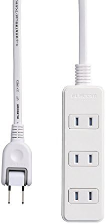 רצועת חשמל של Elecom עם תריס אבק 2M 4 Outlet [לבן] T-st02-22420WH
